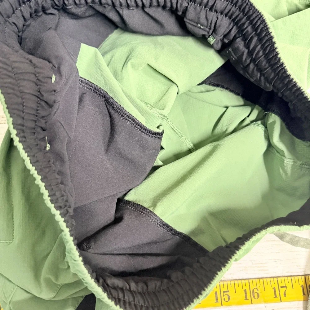 Lululemon Bowline Shorts Mens M Green Athletic Casual Ripstop Drawstring Outdoor